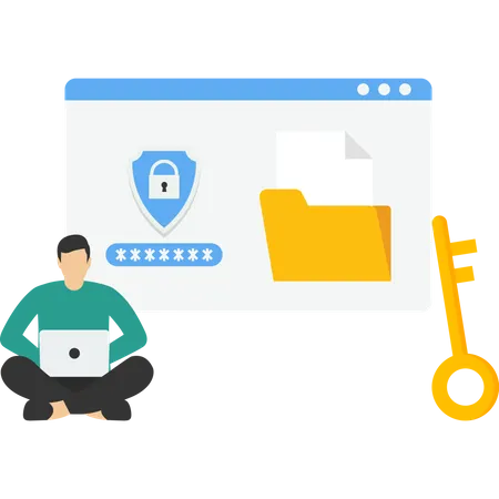 Online Data Security  Illustration