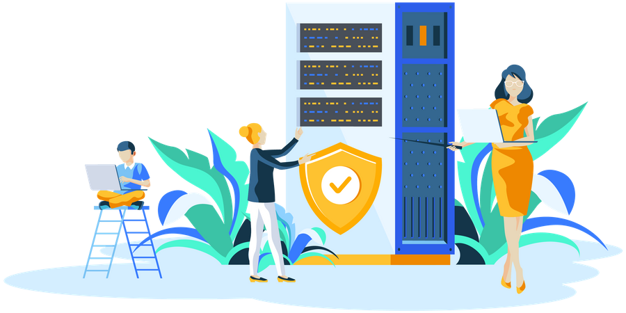 Online data security  Illustration