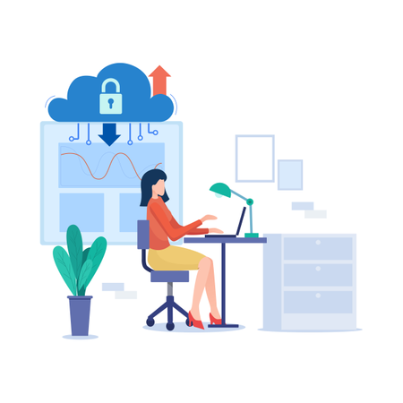 Online data security  Illustration