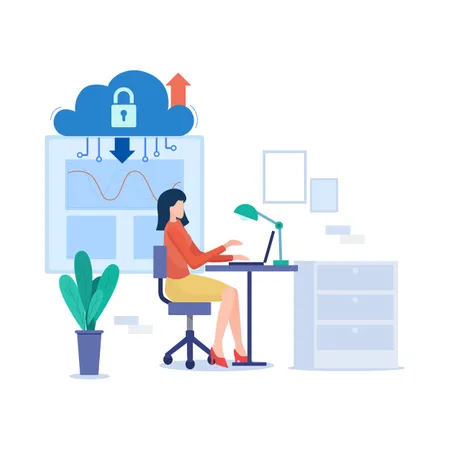 Online data security  Illustration