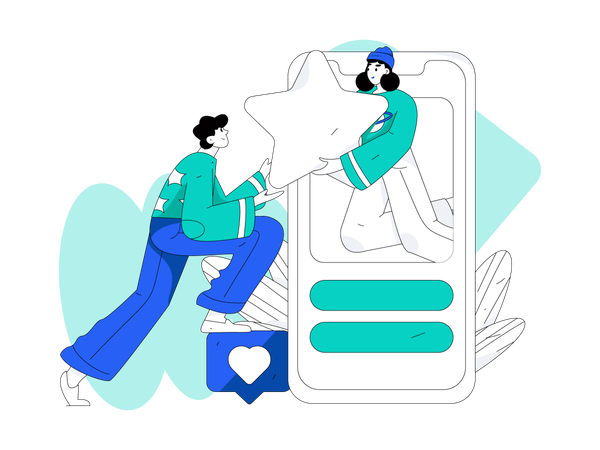 Online date app  Illustration