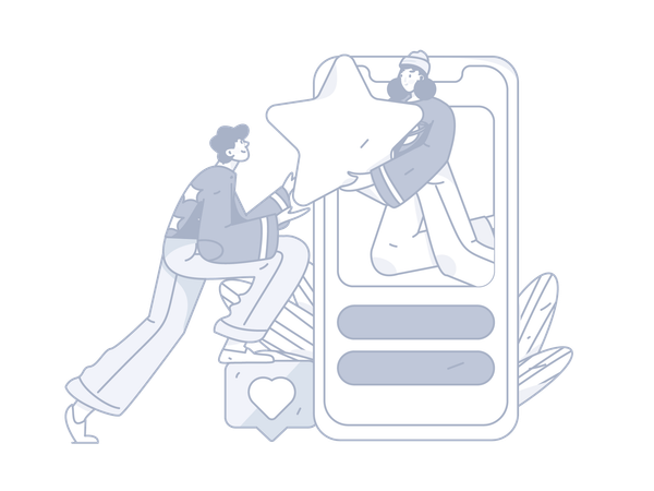Online date app  Illustration