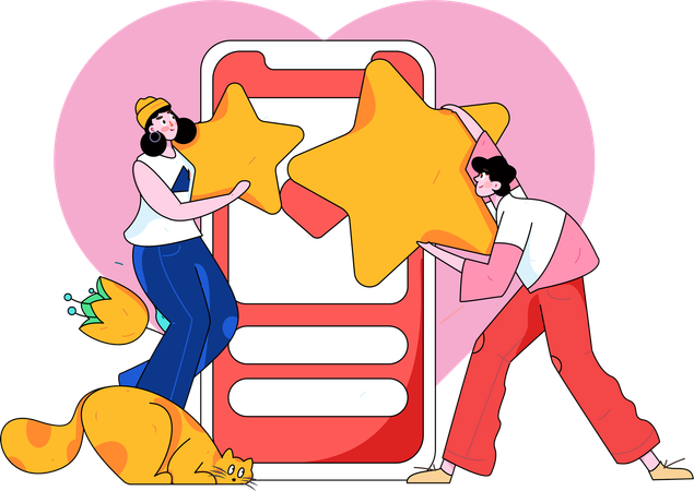 Online date matches  Illustration