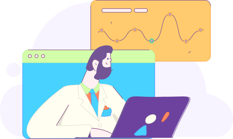 Online-Datenermittlung  Illustration