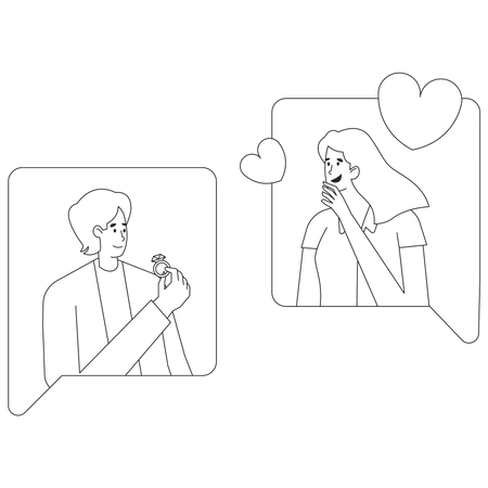 Online dating Illustration