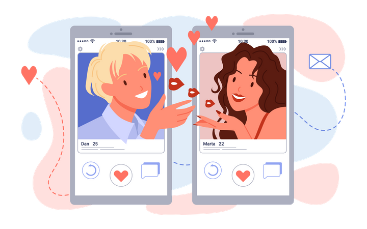 Online Dating  Illustration