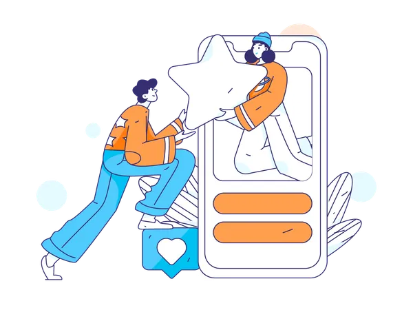 Online dating app  Illustration