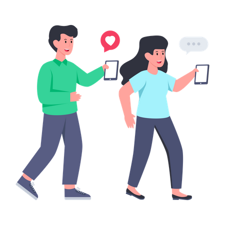 Online dating app  Illustration