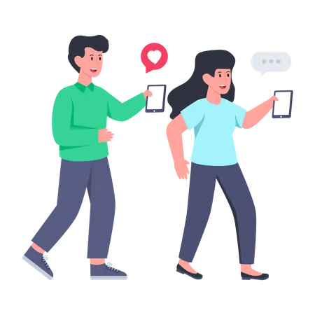 Online dating app  Illustration