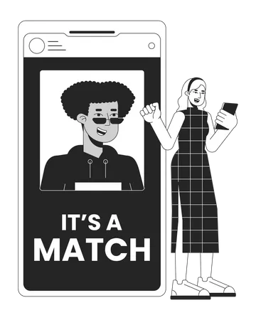 Online dating app  Illustration