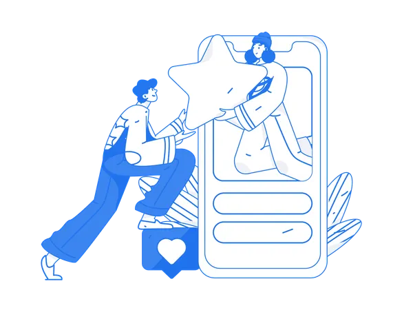 Online dating app  Illustration