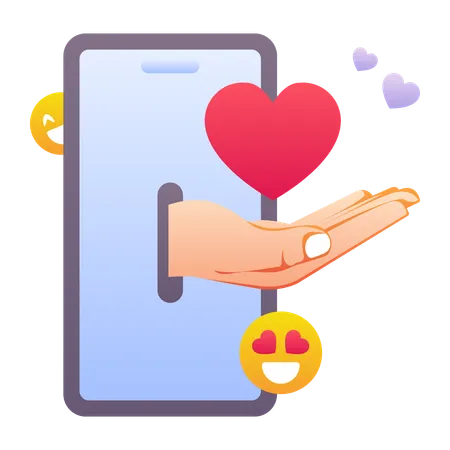 Online dating app  Illustration