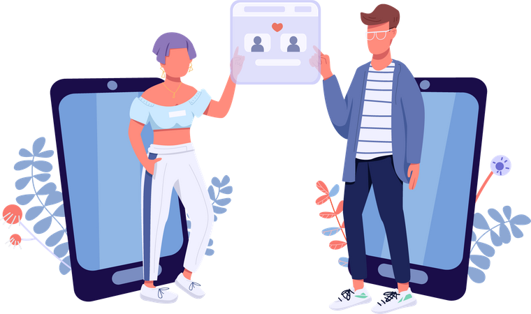 Online-Dating-App  Illustration