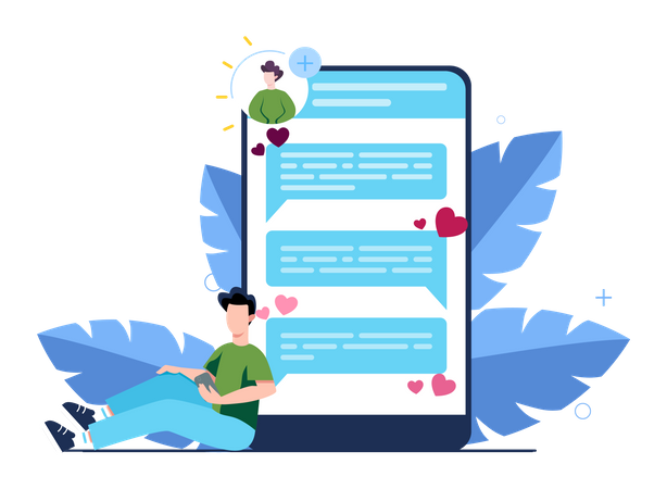 Online-Dating-App  Illustration