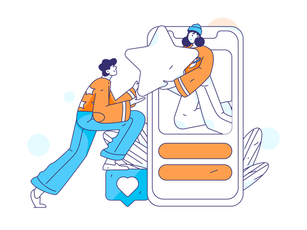 Online dating app  Illustration
