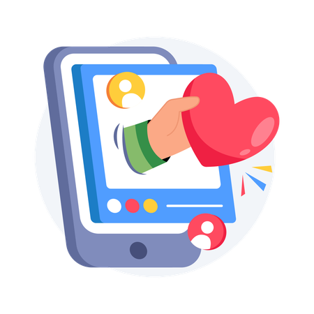 Online dating application  Illustration