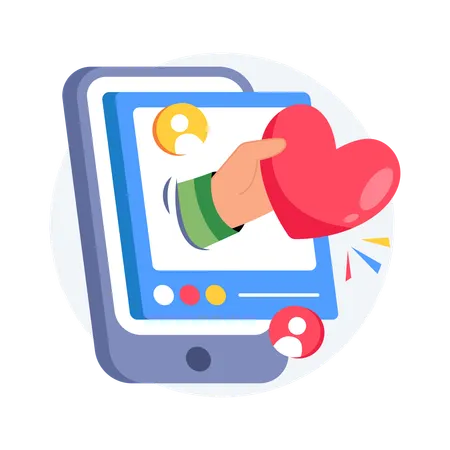 Online dating application  Illustration