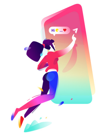 Online-Dating-Chat  Illustration