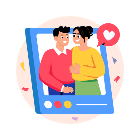 Online dating  Illustration