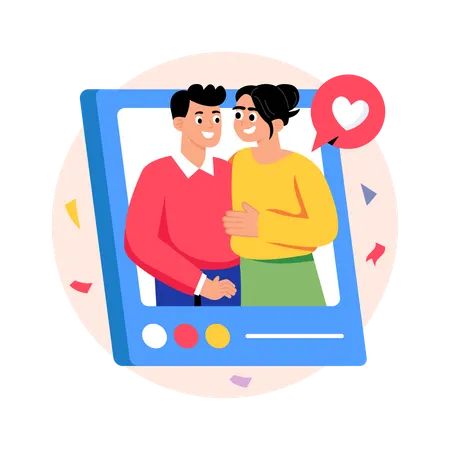 Online dating  Illustration