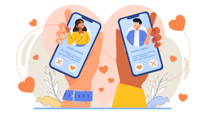 Online Dating  Illustration