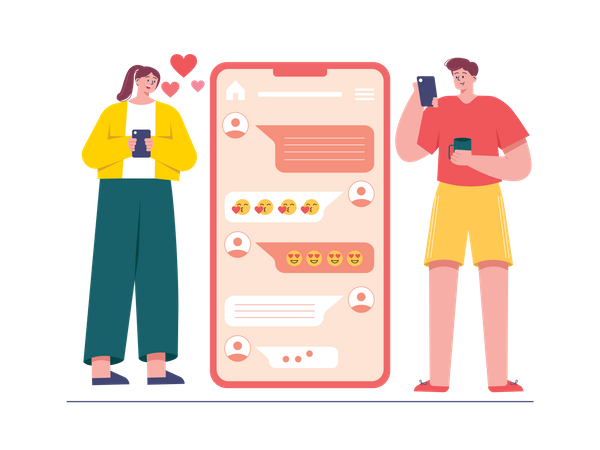 Online dating  Illustration