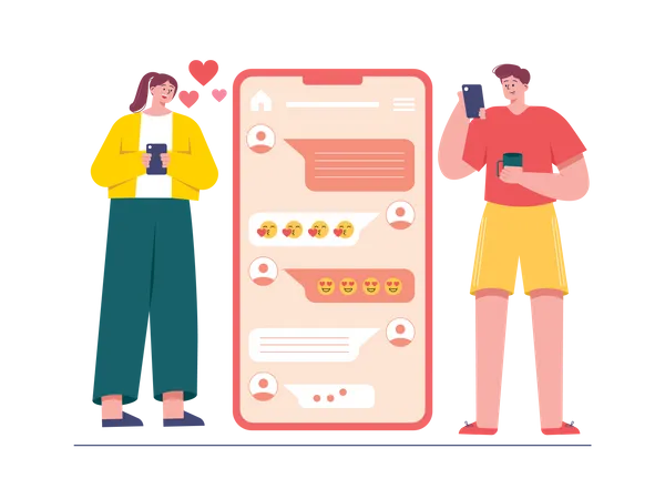 Online dating  Illustration