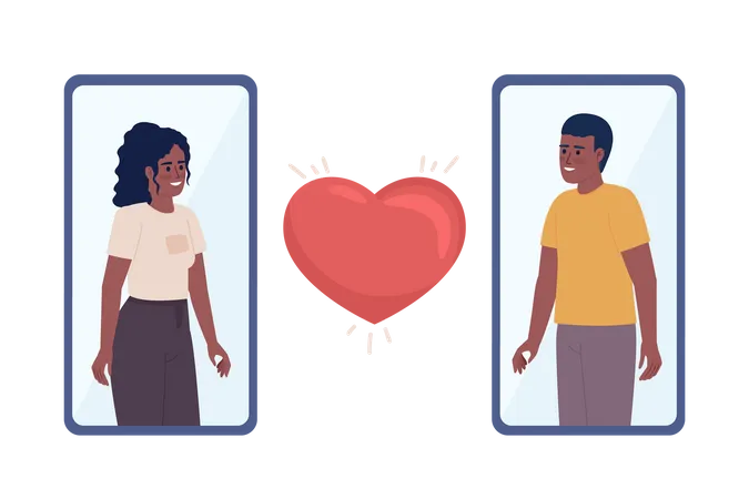 Online dating  Illustration