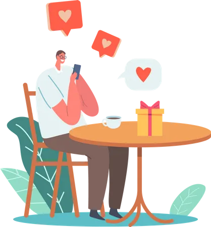 Online Dating  Illustration