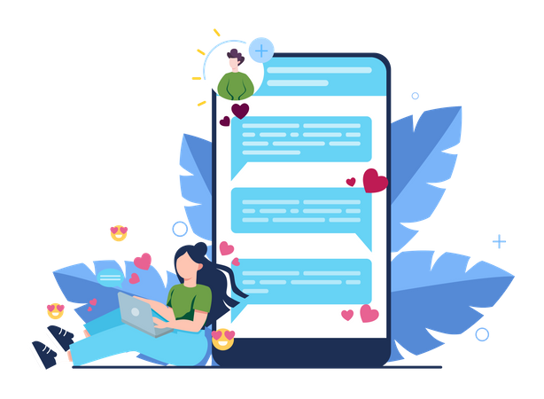 Online-Dating  Illustration