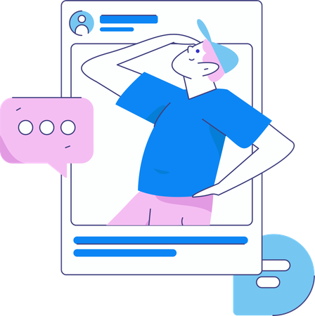 Online-Dating-Profil  Illustration