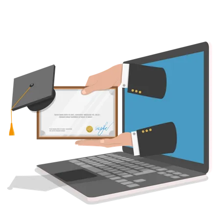 Online degree  Illustration