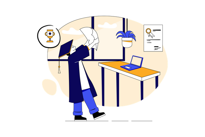 Online Degree  イラスト