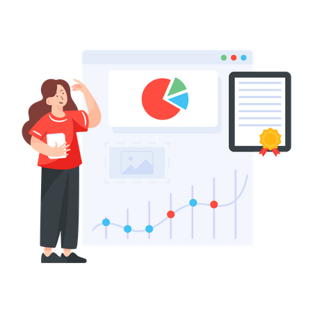 Online Degree Presentation  イラスト