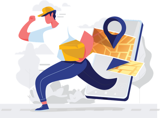 Online delivery Illustration