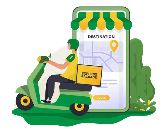 Online delivery Illustration