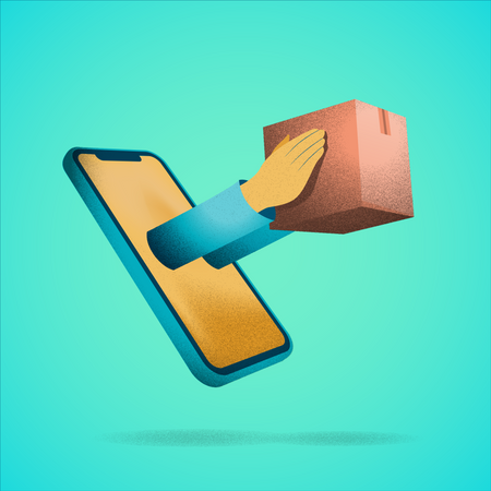 Online delivery app  Illustration