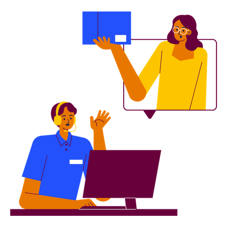 Online Delivery Complaint  Illustration