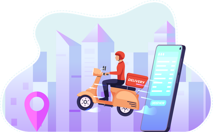 Online delivery  Illustration