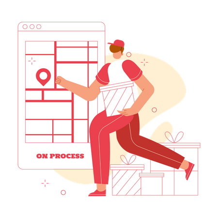 Online delivery  Illustration