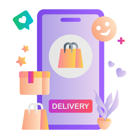 Online delivery  Illustration