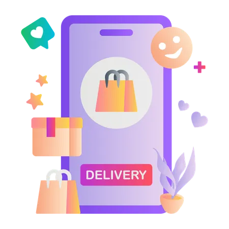 Online delivery  Illustration