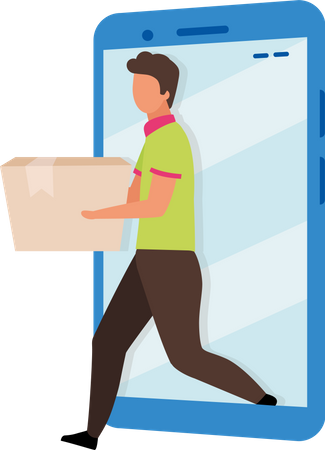 Online Delivery  Illustration