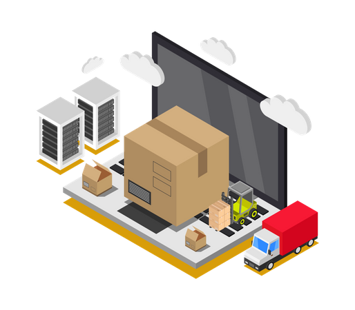 Online delivery  Illustration