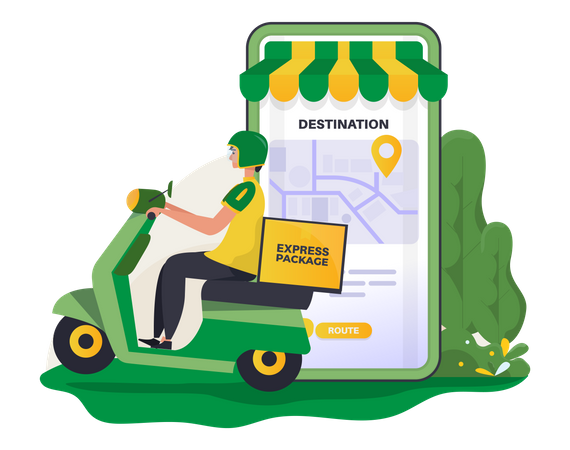 Online delivery  Illustration