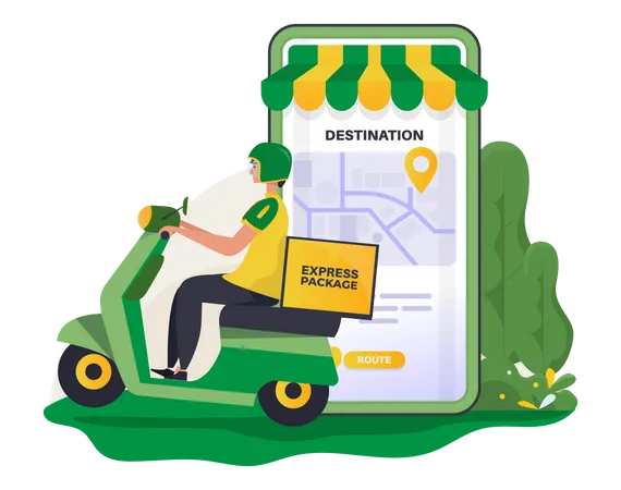 Online delivery  Illustration