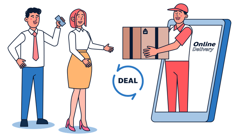 Online delivery  Illustration