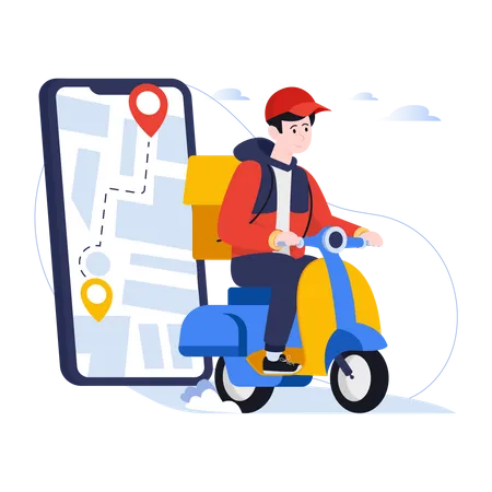 A Well Designed Flat Illustration Of Delivery Service Illustration