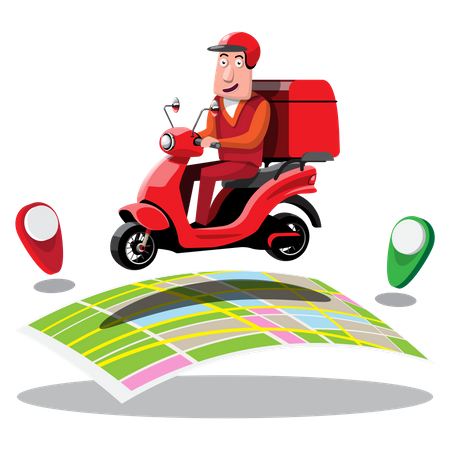 Online delivery location  Illustration