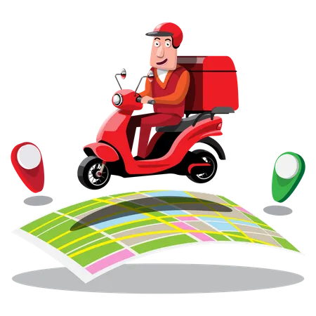 Online delivery location  Illustration